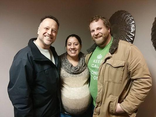 Happy clients just days before the "reason" for buying their new home came into this world!