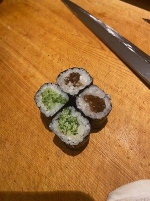 Kappamaki and Kanpyo
(Japanese gourd) Maki Rolls
