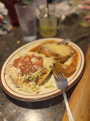 Chicken Taco and Enchilada