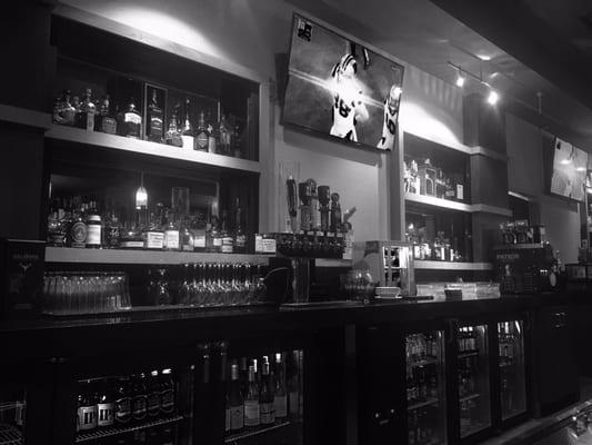 Good sized bar for a hotel.