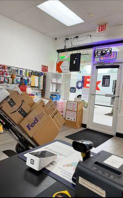 Mail and packages picked up by multiple carriers daily