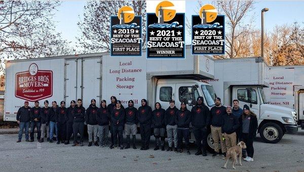 Best crew on the Seacoast for the 3rd consecutive year! Thank you to all of our awesome customers and industry partners for your votes!