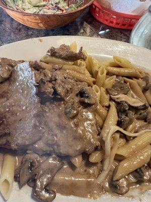 Veal pasta