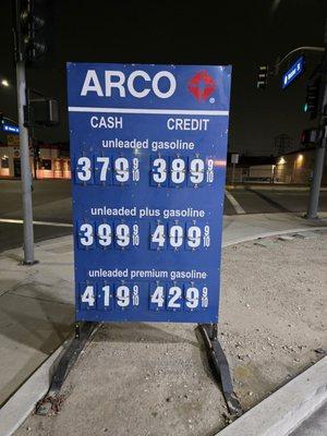 Gas prices as of 7-15-25