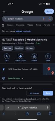 G3tgot Roadside & Mobile Mechanic