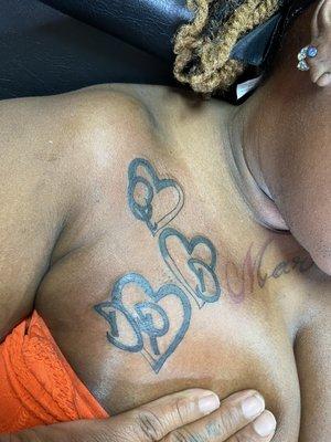 Letters in heart