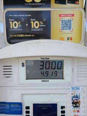 $6.099/ per Gallon here.