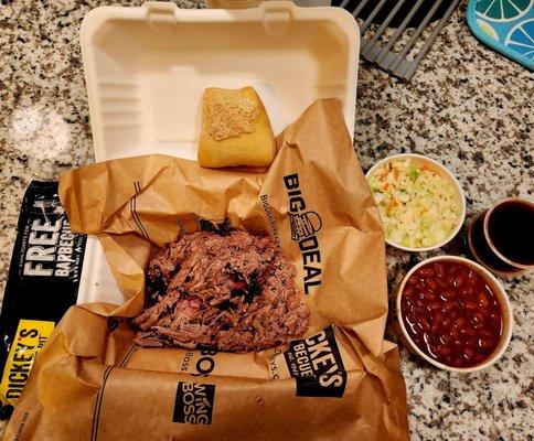 Nov 22: Brisket w/ 2 sides & a roll for $14
