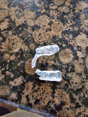Dr alvarez broken mouthguard after less than 2 years.