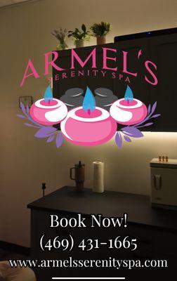Serenity meets recovery--perfect for tight neck/shoulders, desk days, or post-workout TLC. Reserve your session at armelsserenityspa.com