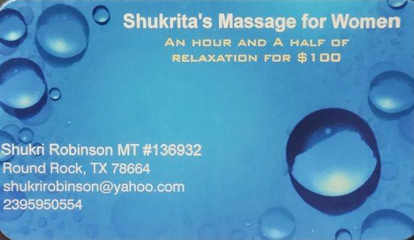 Shukrita's Massage for Women