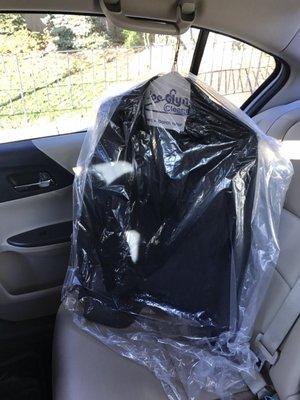 Suit cleaned and pressed for $12.50. Ayeee