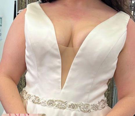 The dress after make it fit alterations ruined it