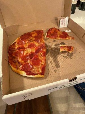 Pizza, half eaten!