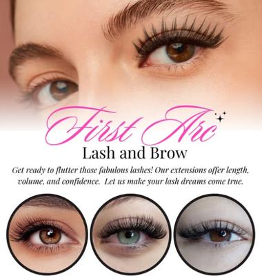 Lash extension styles at First Arc Lash & Brow in Lake Worth. From Classic to Mega Volume, our licensed lash artists help you look and fe