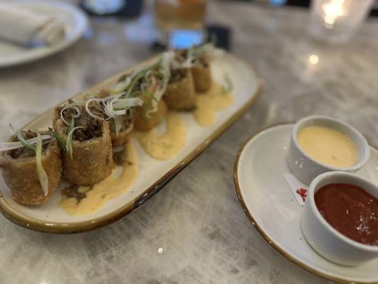 Cheesesteak egg rolls