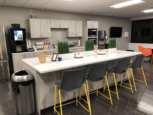 The kitchen bar area.