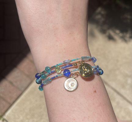 Memory wire bracelets