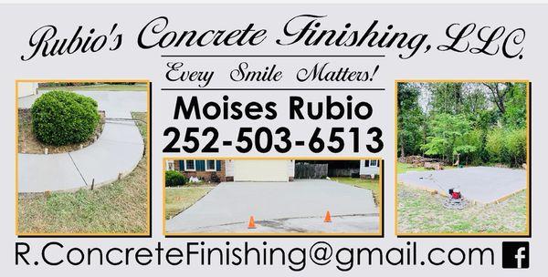 Driveways, sidewalks,patio & slabs. We also do decorative concrete & repairs.