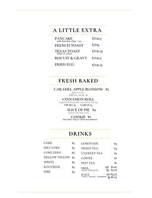 Kids Breakfast Menu