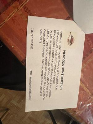 Mendoza Construction