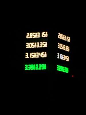 2/1/17 Advertised Pricing, however, once you pay, the prices onb pump go up $0.30 ... #SCAM