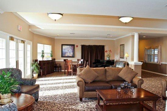 Grab a book and relax in our comfy living room.