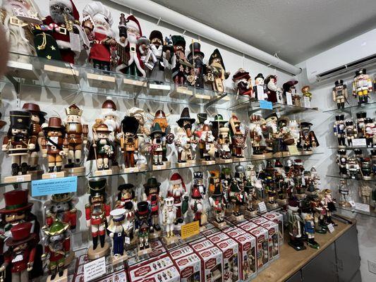 Wall of nutcrackers