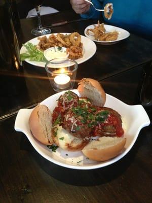 Calimari and Meatball Heros.