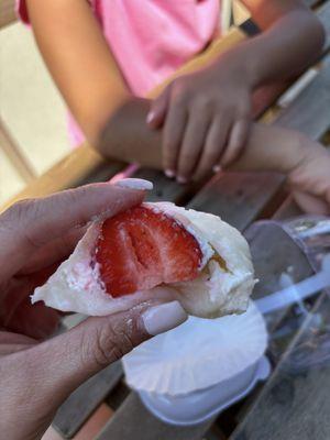 Strawberry mochi (inside)