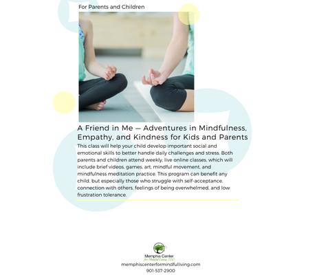 This six-week mindfulness program is a opportunity for children and their caregivers. It is designed to develop self-compassion & empathy