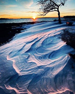 Ice pattern in Maine.