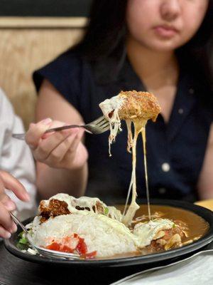 Tonkatsu with cheese curry