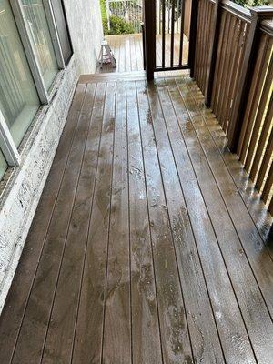 Before wood cleaning