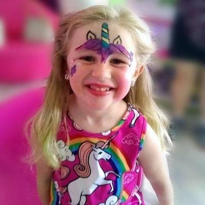 Unicorn facepainting! Come in for facepainting and have a magical transformation