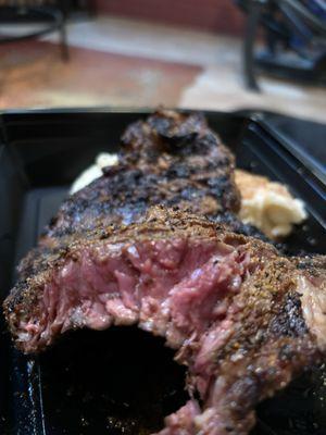 Rare steak - yum!