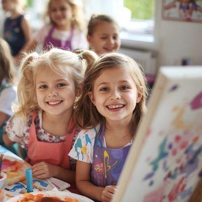 Children birthday paint party