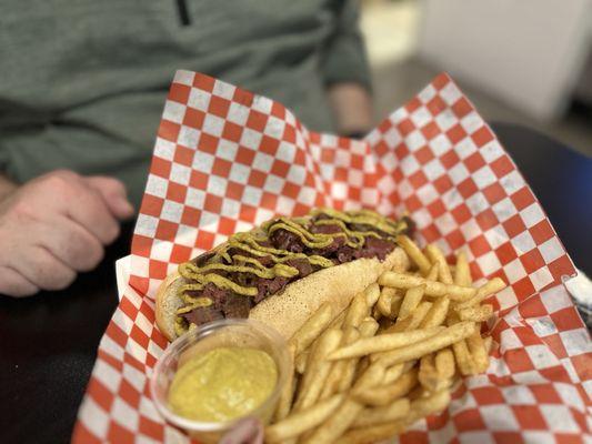 Chopped Smoked Pastrami Sammich