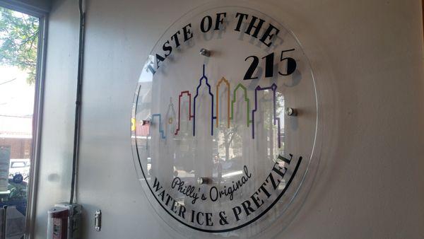 A custom acrylic sign.