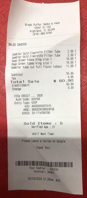 Break Puffer Smoke & Vape