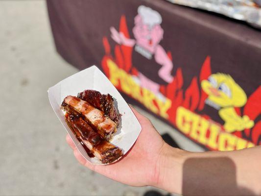 Porky chicks rib sampler