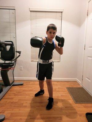 Lucas at age 8, chasing his dream!