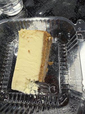 Cheesecake, had to take a bite. I couldn't wait to get a pic.