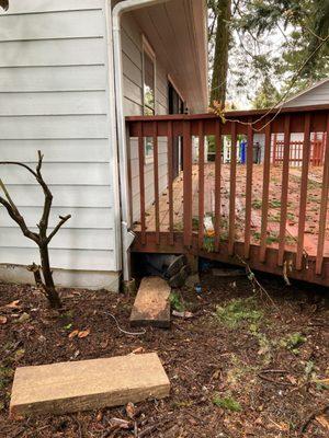 And now he crawled through the tiny access of the crawlspace