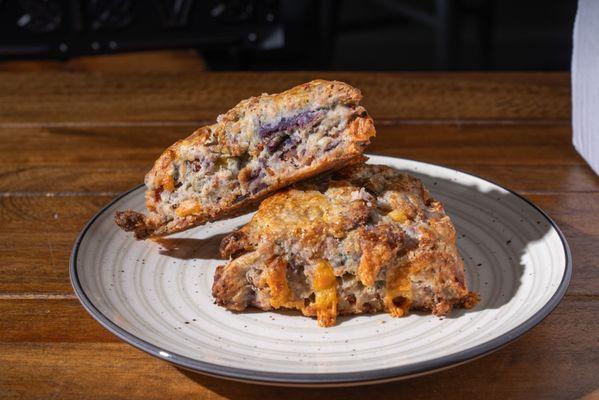 Savory Scone - bacon, cheese, sweet potato