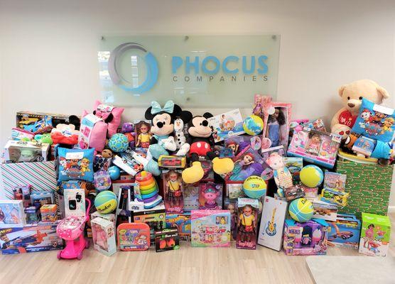 With the help of our clients, friends and family we were able to collect 253 toys for Smiles 4 Sick Children and Phoenix Children's Hospital