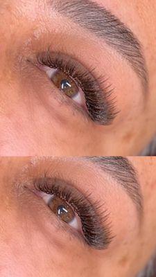 Lash extensions and brows
