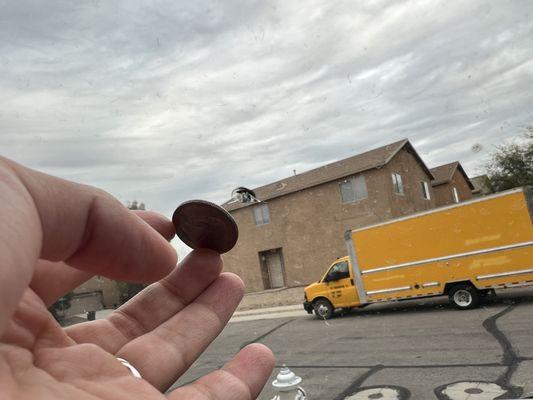 Chip before it was filled in