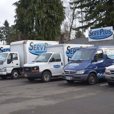 Our fleet is ready! Trust the water damage professionals at SERVPLUS for fast repair, cleanup & restore services.  #SERVPLUS