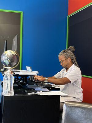 Helping clients over internet via Zoom or Google Meet.